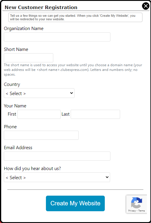 Signing Up and Creating Your Account – ClubExpress Help Center